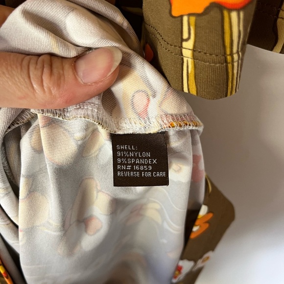 J. McLaughlin Dress Brown Red Orange Floral Slimming Ruched Catalina Womens Sz M - Picture 8 of 12